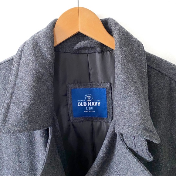 Charcoal Old Navy Wool Peacoat - Picture 2 of 3